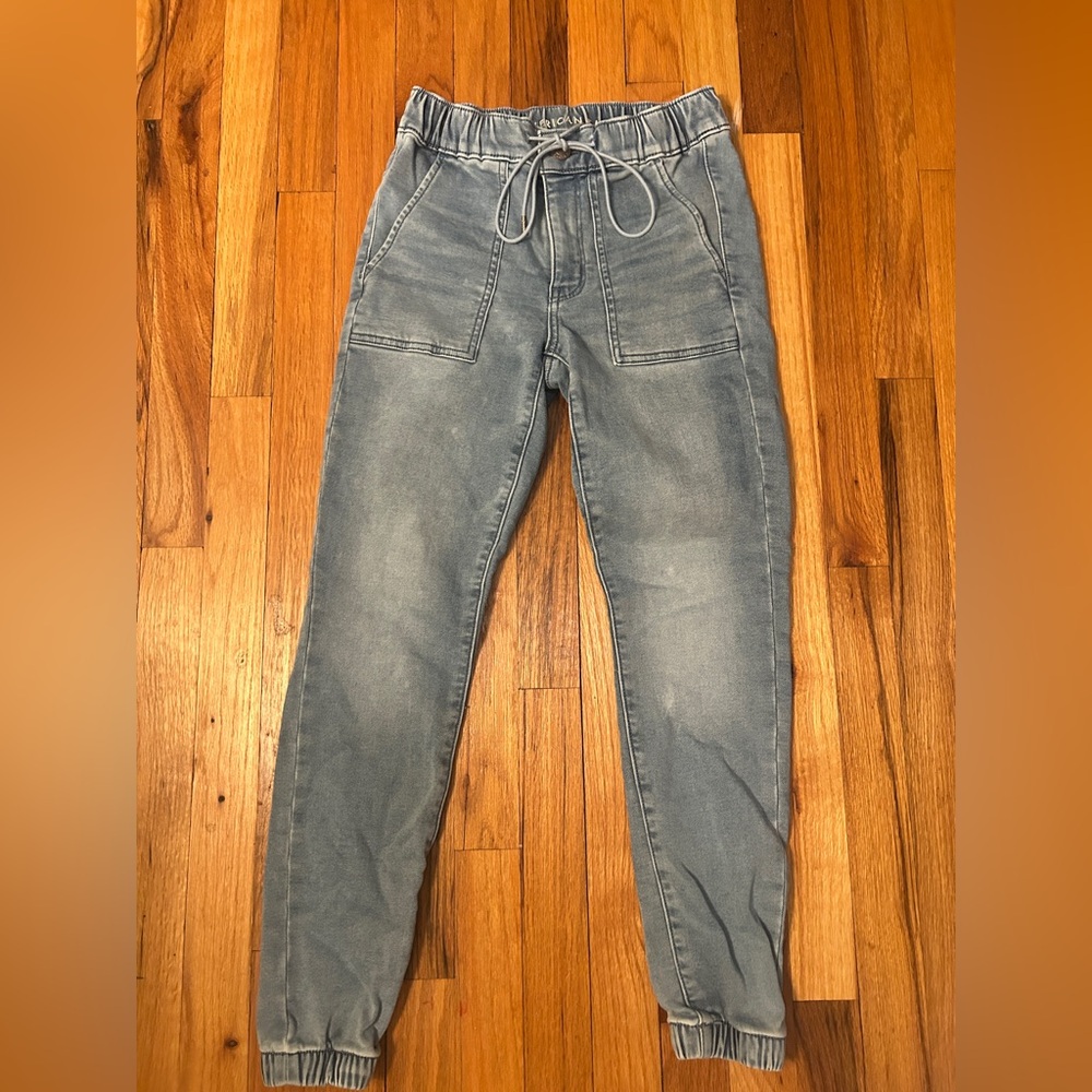 American Eagle Outfitters Denim Blue drawstring waist stretchy jeans